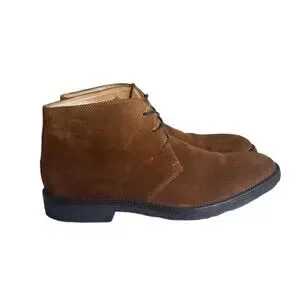 FACONNABLE Ankle Boots Chukka Boots Brown Suede ITALY Leather Men\'s Size 12 Shoes | Faconnable Ankle Boots Chukka Boots Brown Suede  main image 2